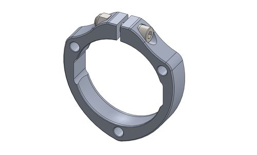 BEARING FLANGE 40MM AND 50MM WITH BOLT - BLACK ANODIZED